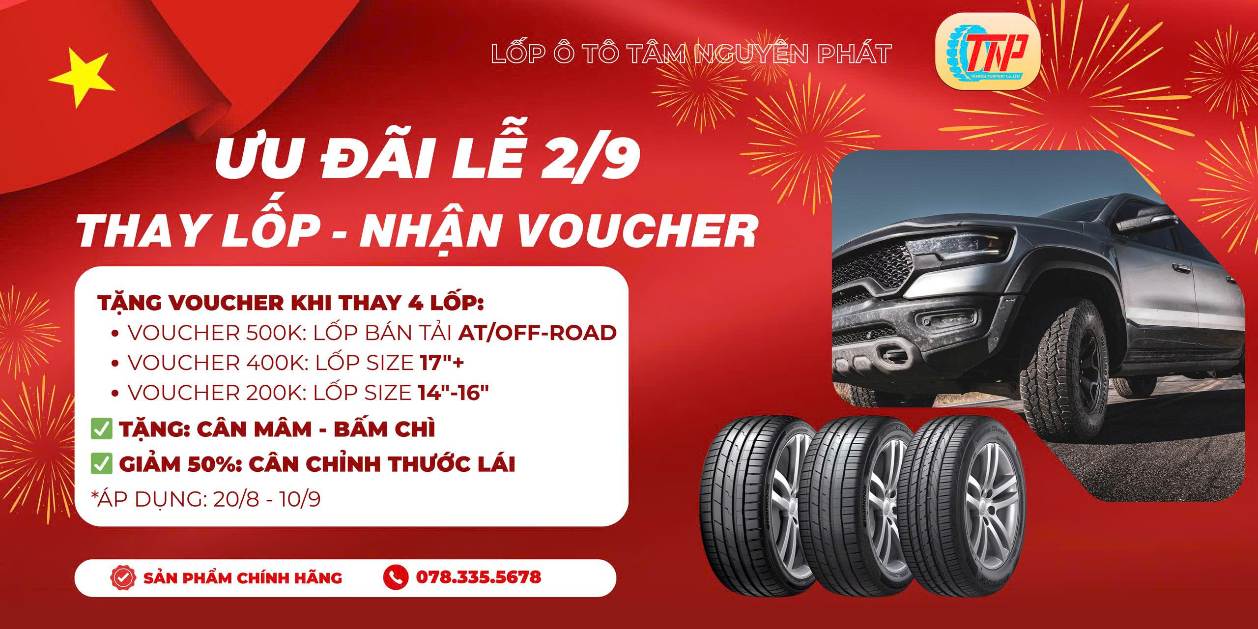 Chương Trình Khuyến Mãi Dịp Lễ 2/9 Tại Tâm Nguyên Phát